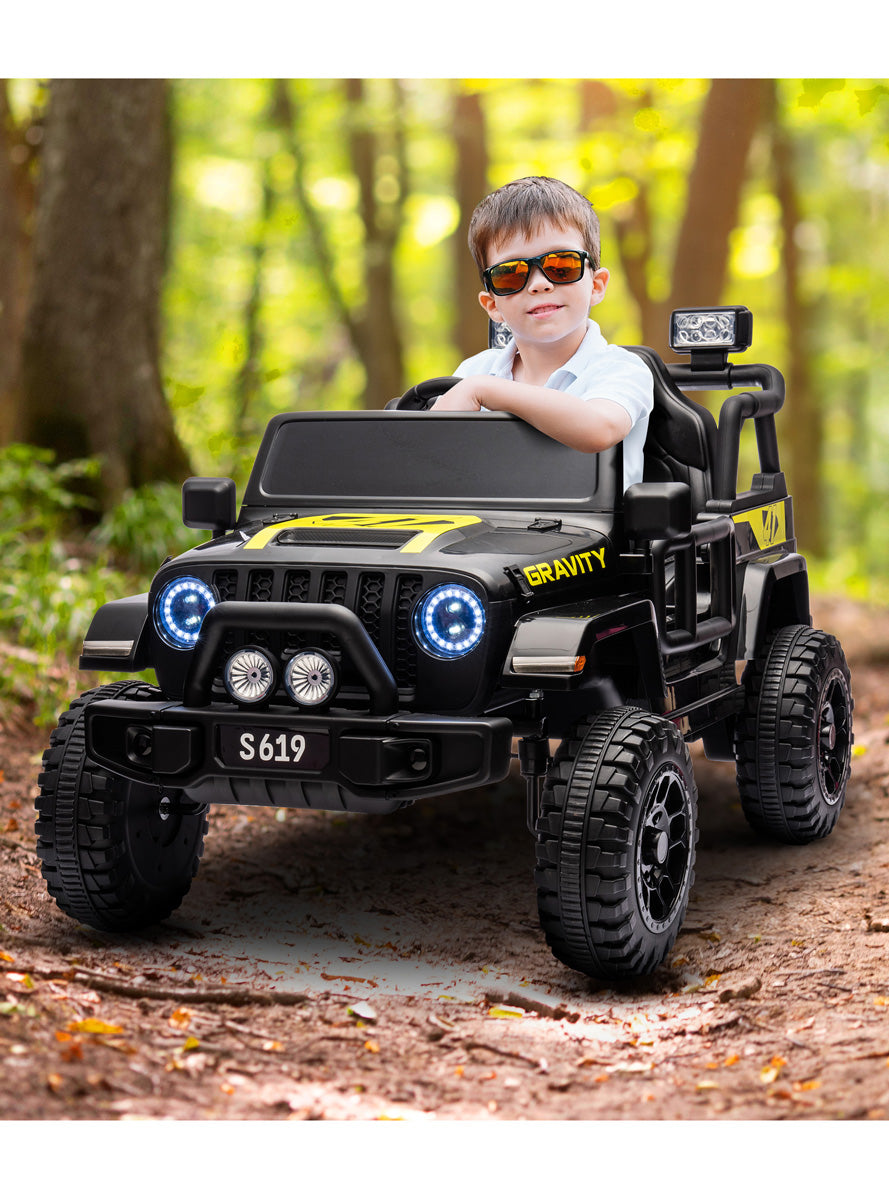 Kids Electric Ride On Car Kahuna S619 Gravity Black - Lifestyle Image