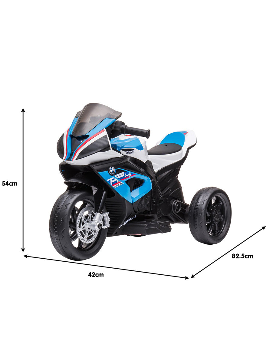 Kids Electric Ride On Motorbike Kahuna BMW HP4 Blue - Dimensions Image