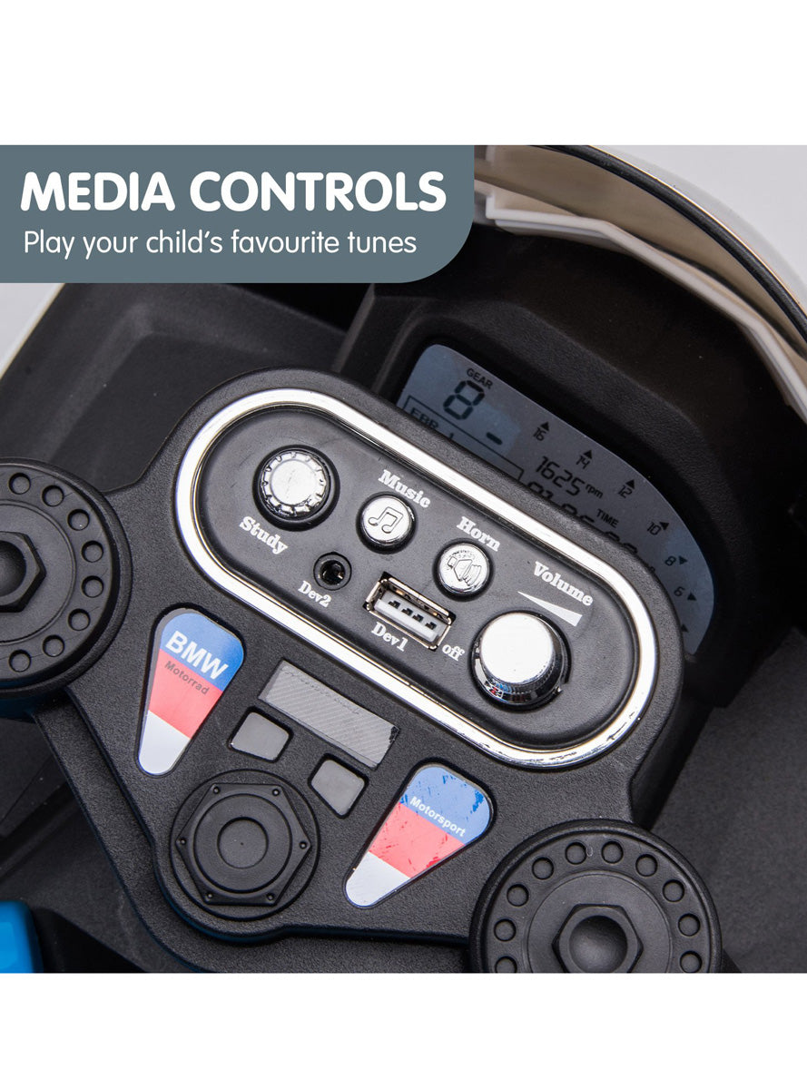 Kids Electric Ride On Motorbike Kahuna BMW HP4 Blue - Info Image 4