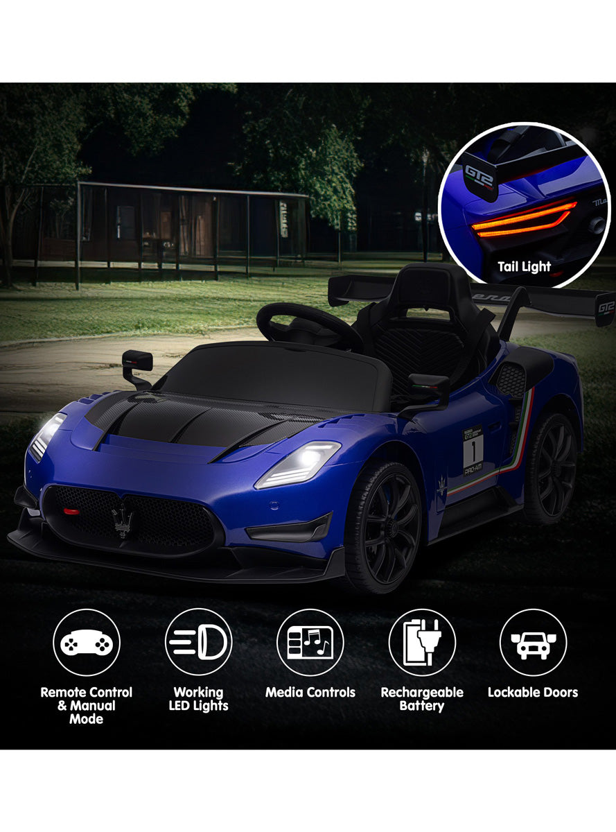 Kids Electric Ride On Car Kahuna Maserati MC20 GT2 Licensed Blue - Info Image 1