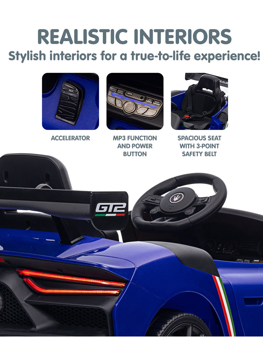 Kids Electric Ride On Car Kahuna Maserati MC20 GT2 Licensed Blue - Info Image 3