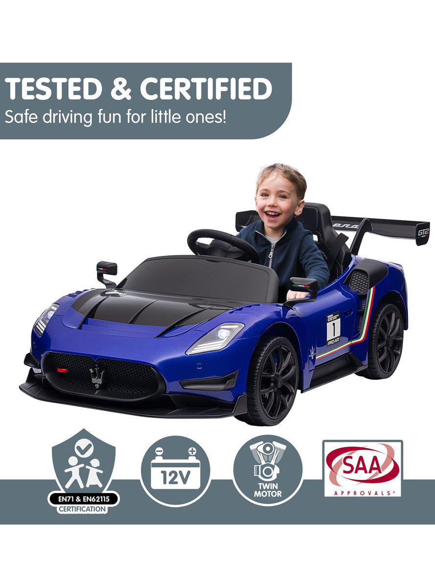 Kids Electric Ride On Car Kahuna Maserati MC20 GT2 Licensed Blue - Info Image 4
