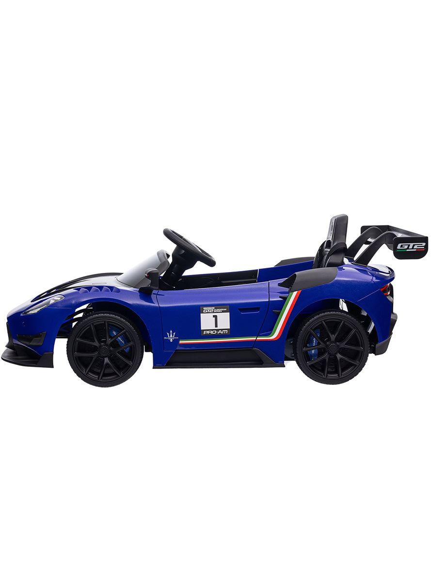 Kids Electric Ride On Car Kahuna Maserati MC20 GT2 Licensed Blue - Side Image