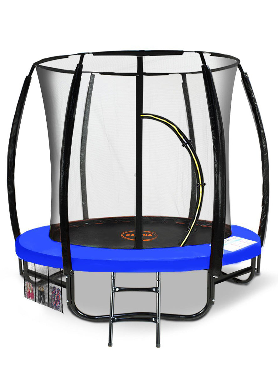Kahuna classic 6ft round trampoline with blue padding and safety net - main image