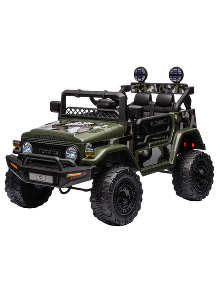 Kids Electric Ride On Car Kahuna Toyota FJ40 Cruiser Green Camo - Main Image