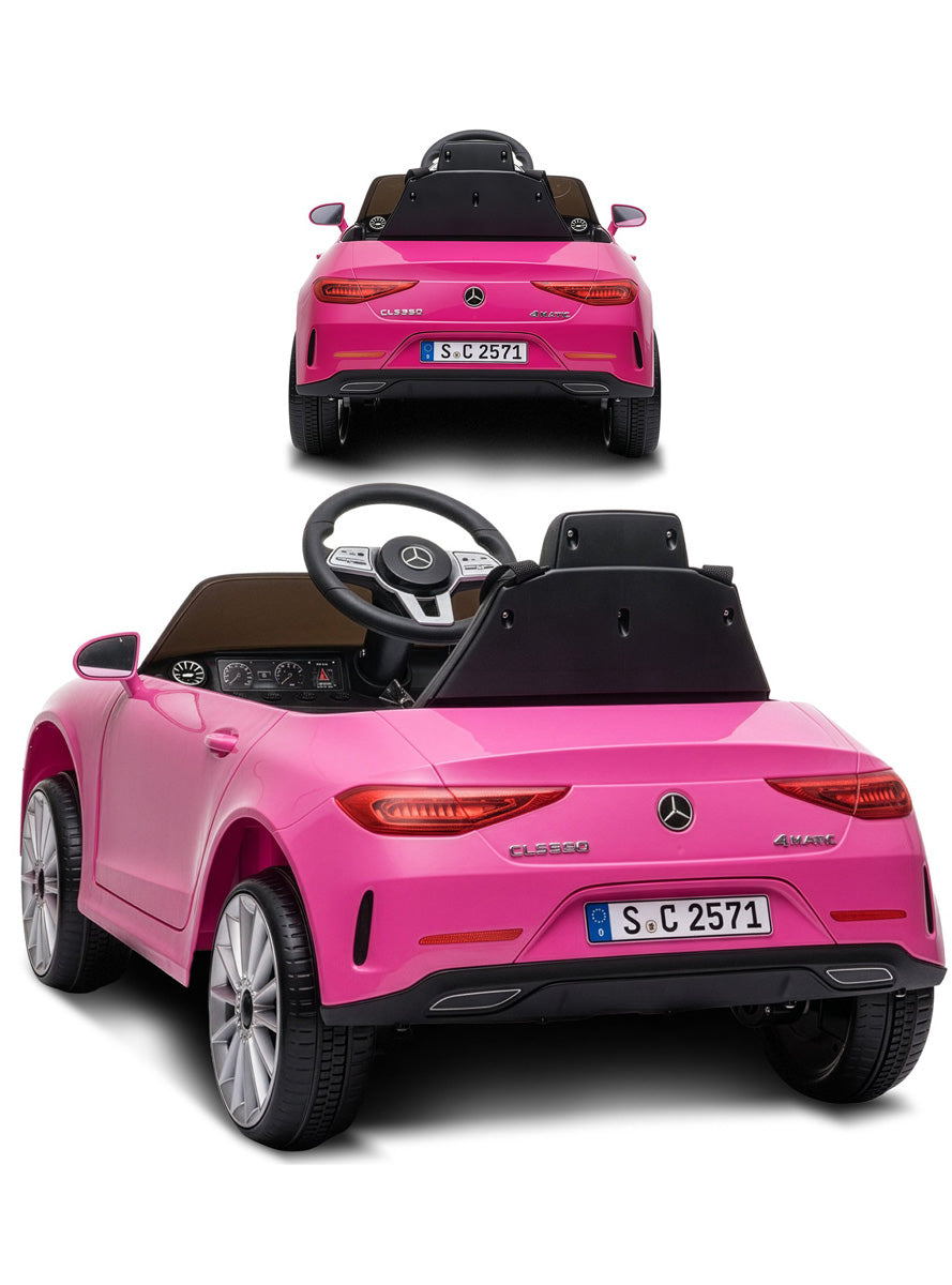 Kids Remote Controlled Electric Ride On Car Kahuna Mercedes Benz CLS 350 Hot Pink - Back Image