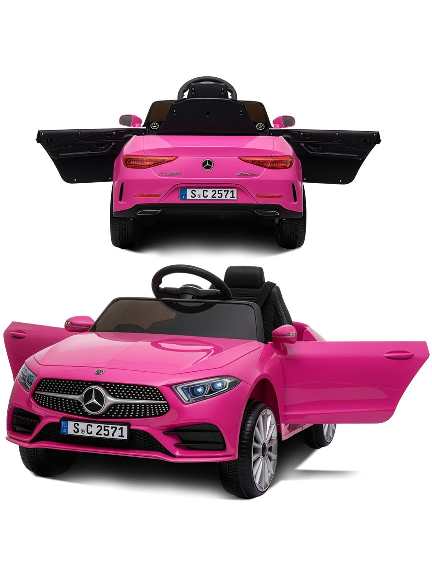 Kids Remote Controlled Electric Ride On Car Kahuna Mercedes Benz CLS 350 Hot Pink - Doors Open Image