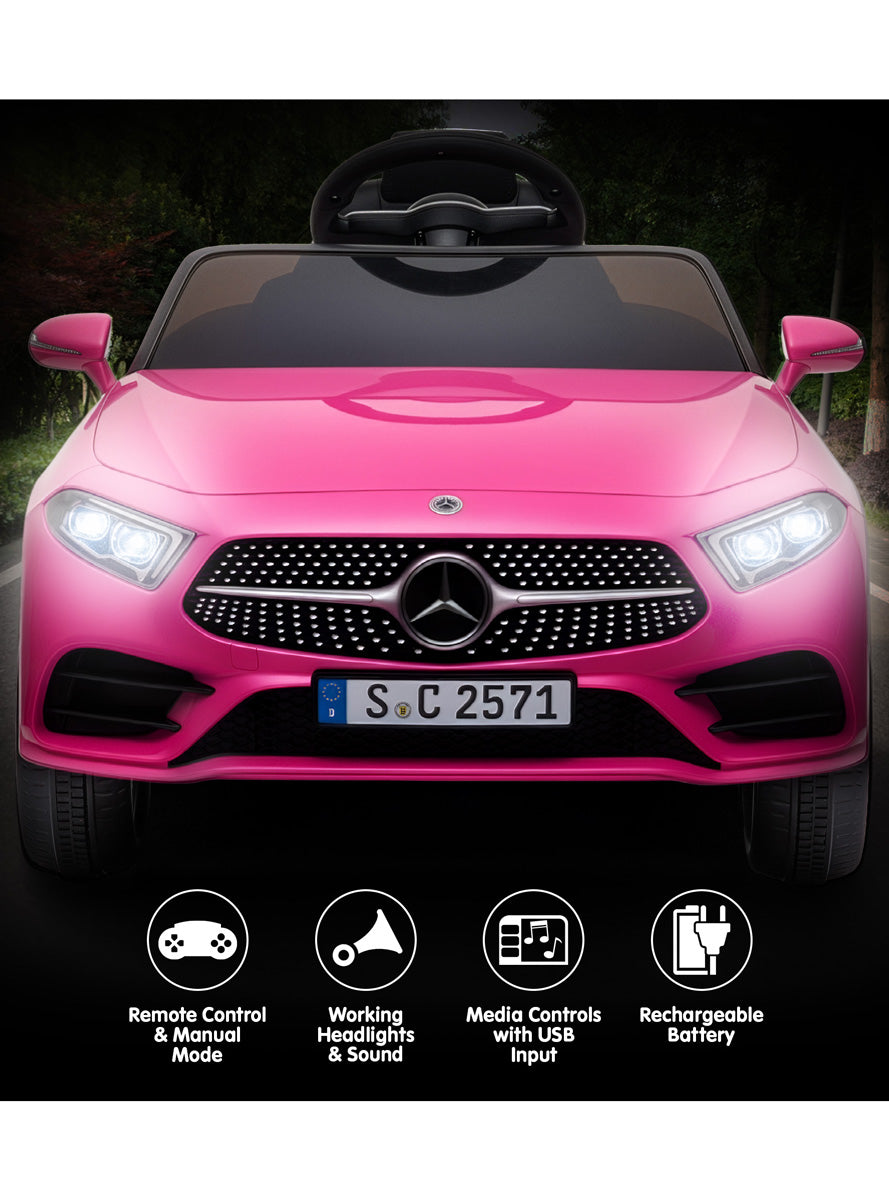 Kids Remote Controlled Electric Ride On Car Kahuna Mercedes Benz CLS 350 Hot Pink - Info Image 3