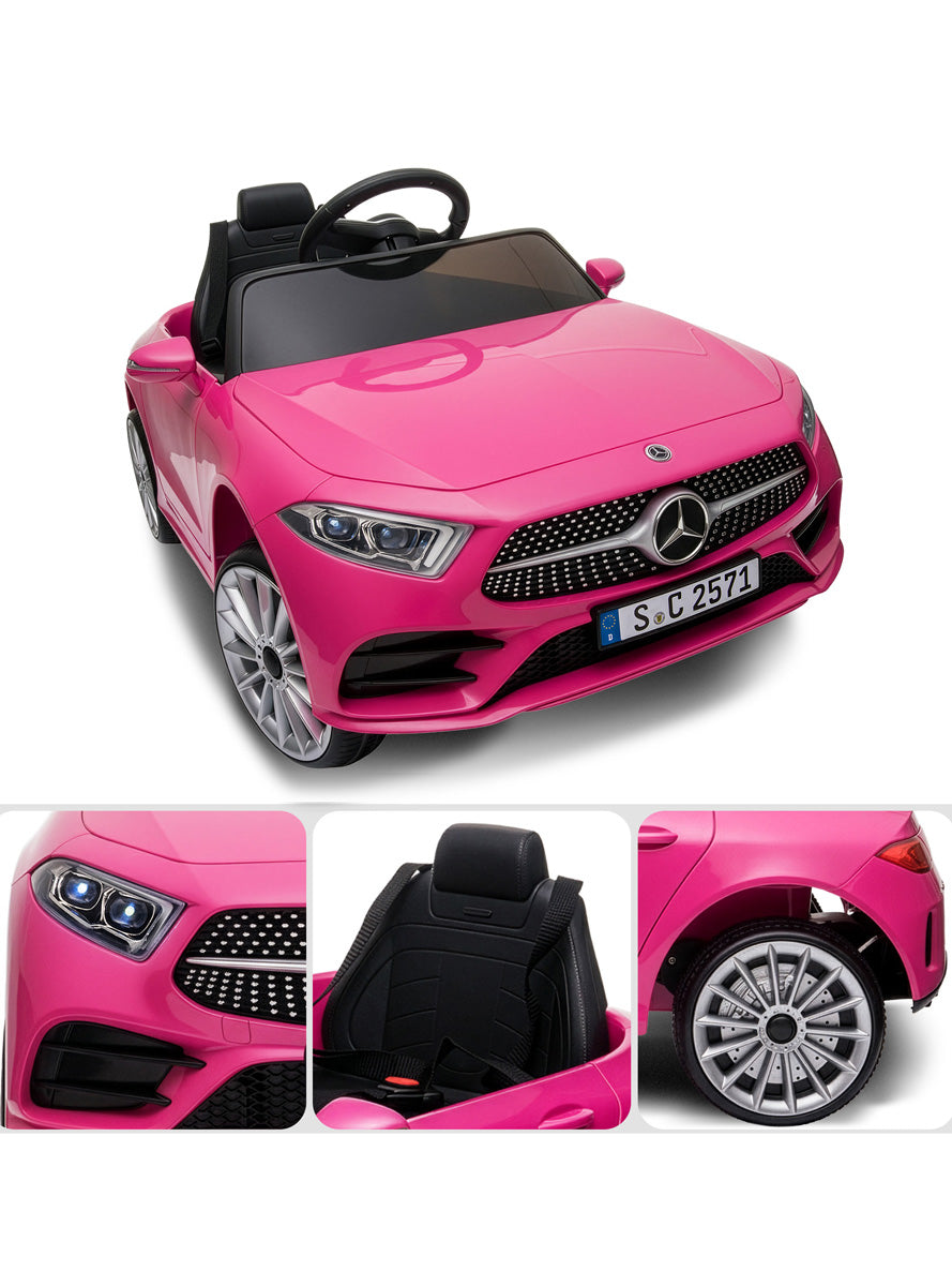 Kids Remote Controlled Electric Ride On Car Kahuna Mercedes Benz CLS 350 Hot Pink - Info Image 4