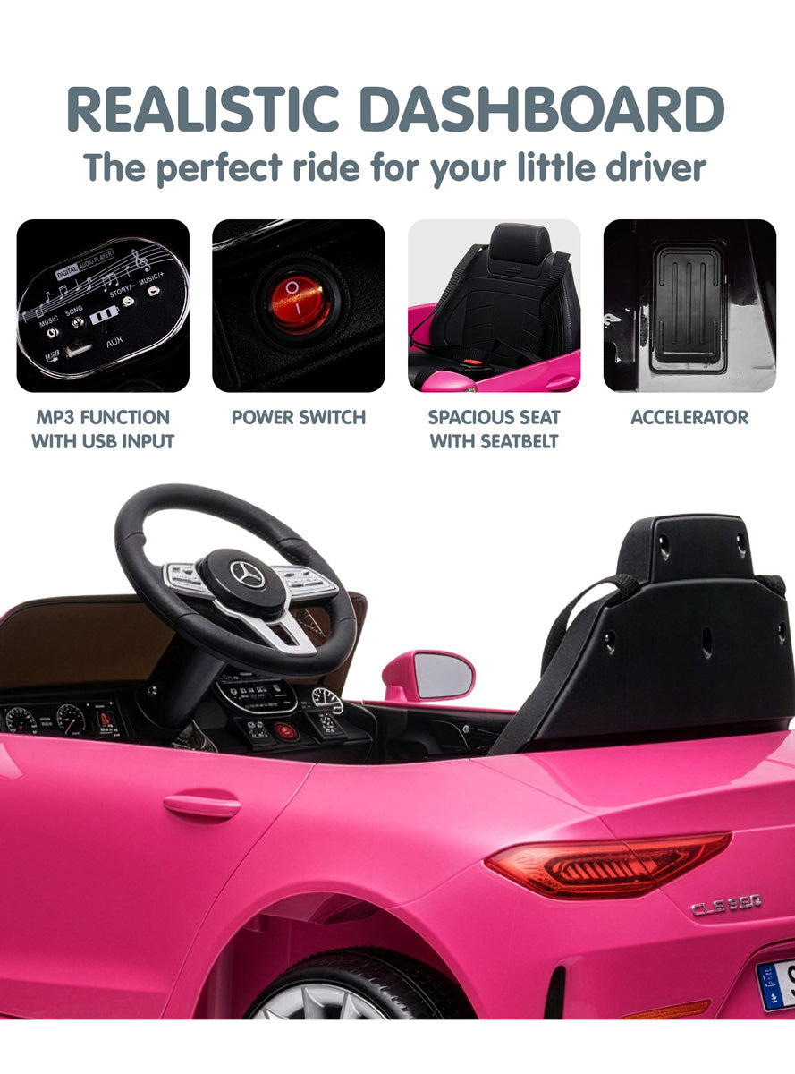 Kids Remote Controlled Electric Ride On Car Kahuna Mercedes Benz CLS 350 Hot Pink - Info Image 5
