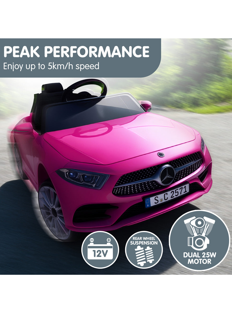 Kids Remote Controlled Electric Ride On Car Kahuna Mercedes Benz CLS 350 Hot Pink - Info Image 6