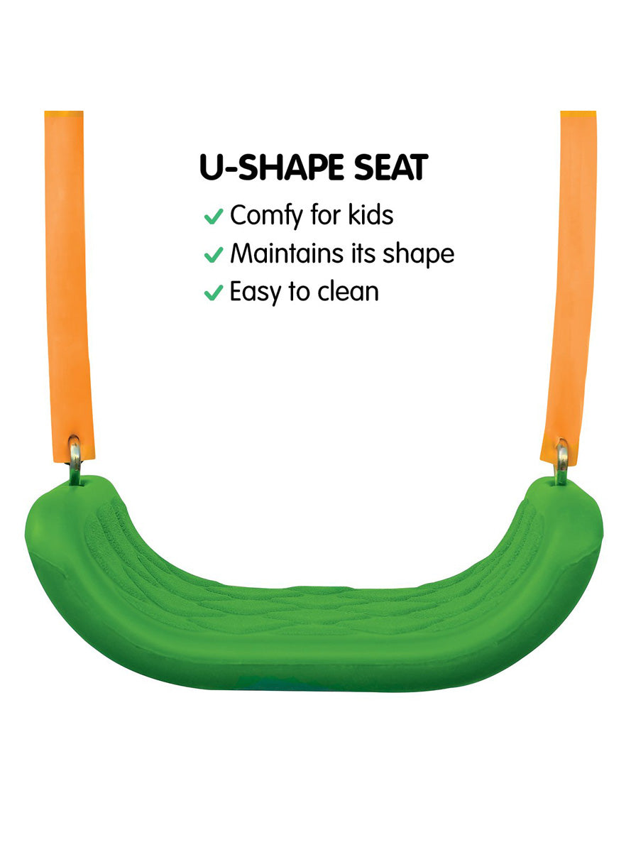 Kahuna kids 4 seater swing set in purple and green - info image 5