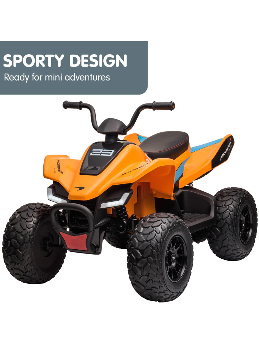 Kids Electric Ride On Quad Bike Kahuna McLaren MCL35 Orange - Info Image 1