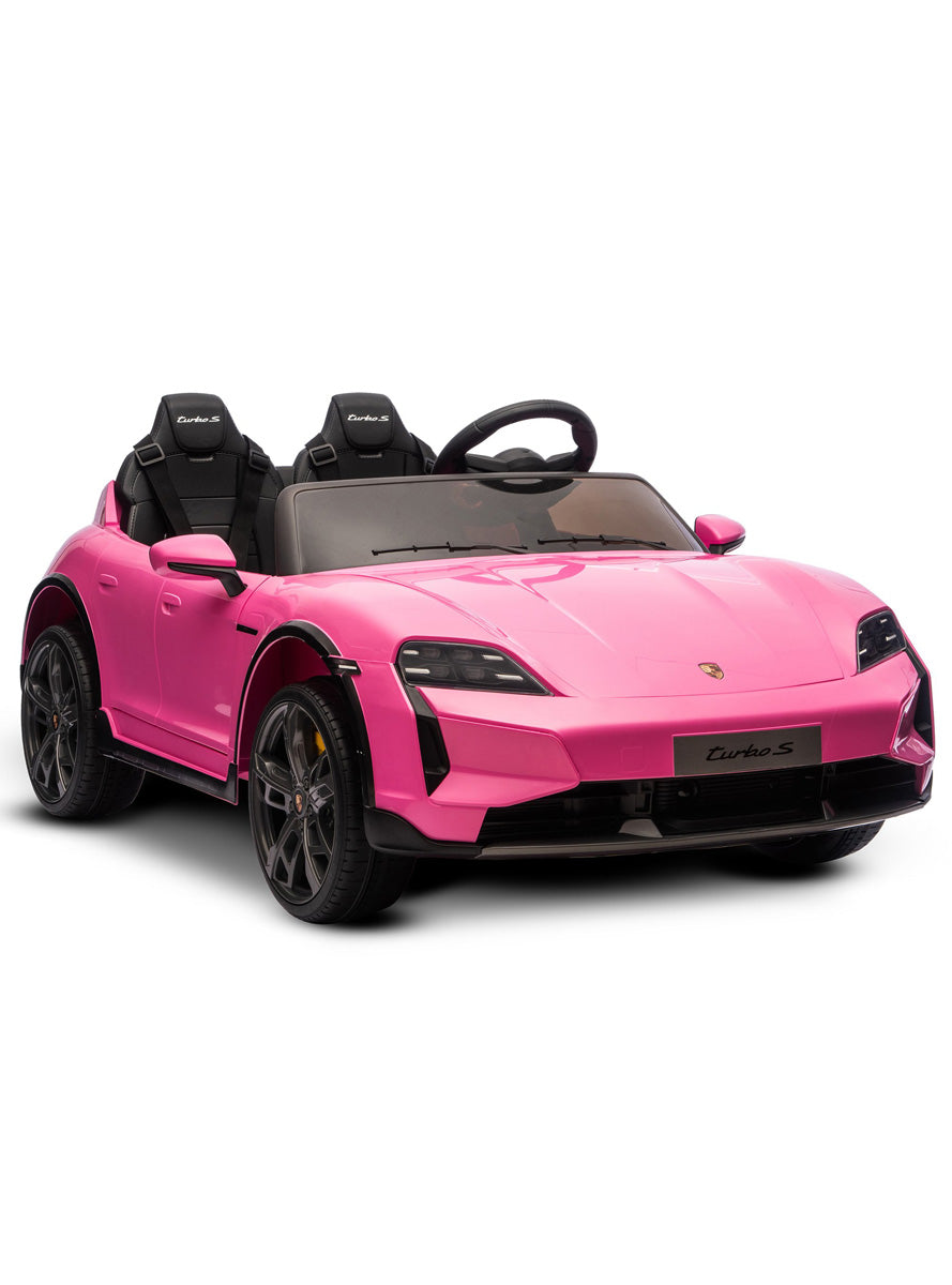 Kids Electric Ride On Car Kahuna Porsche Taycan Turbo S Pink - Main Image