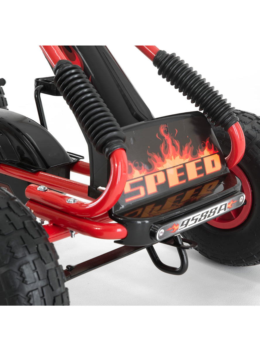 Kids Pedal Powered Ride On Go Kart Kahuna G95 Red - Close Image 4