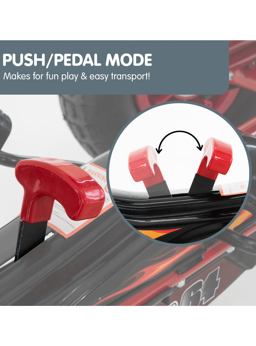 Kids Pedal Powered Ride On Go Kart Kahuna G95 Red - Info Image 3