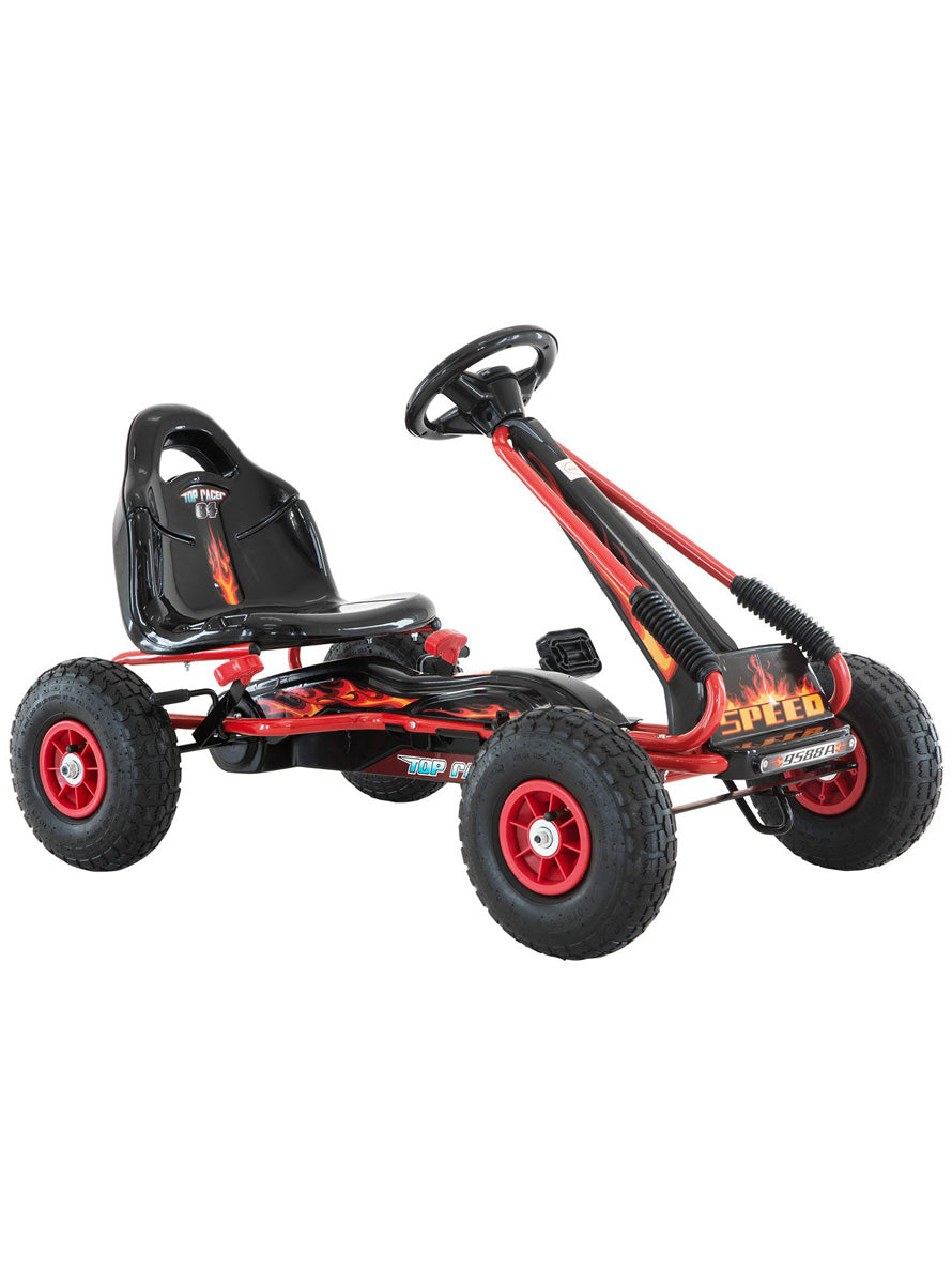 Kids Pedal Powered Ride On Go Kart Kahuna G95 Red - Side Image