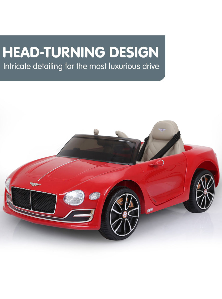 Kids Electric Ride On Car Kahuna Bentley EXP 12 Licensed Speed Red - Info Image 1