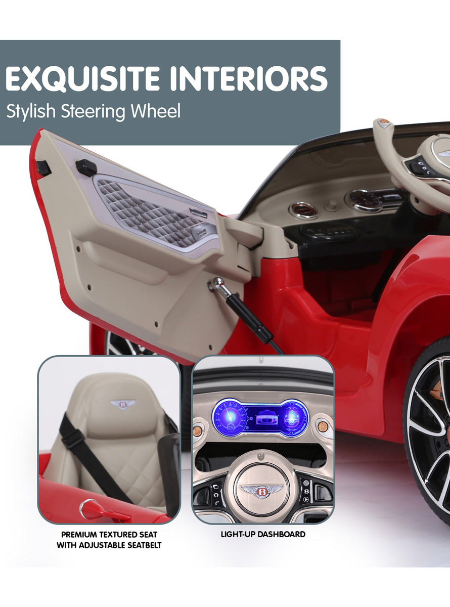 Kids Electric Ride On Car Kahuna Bentley EXP 12 Licensed Speed Red - Info Image 2