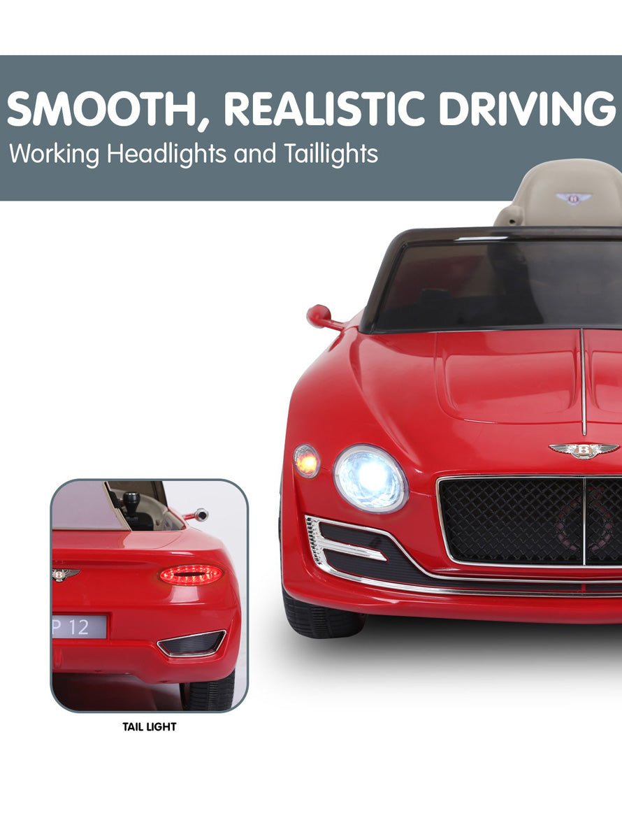 Kids Electric Ride On Car Kahuna Bentley EXP 12 Licensed Speed Red - Info Image 5