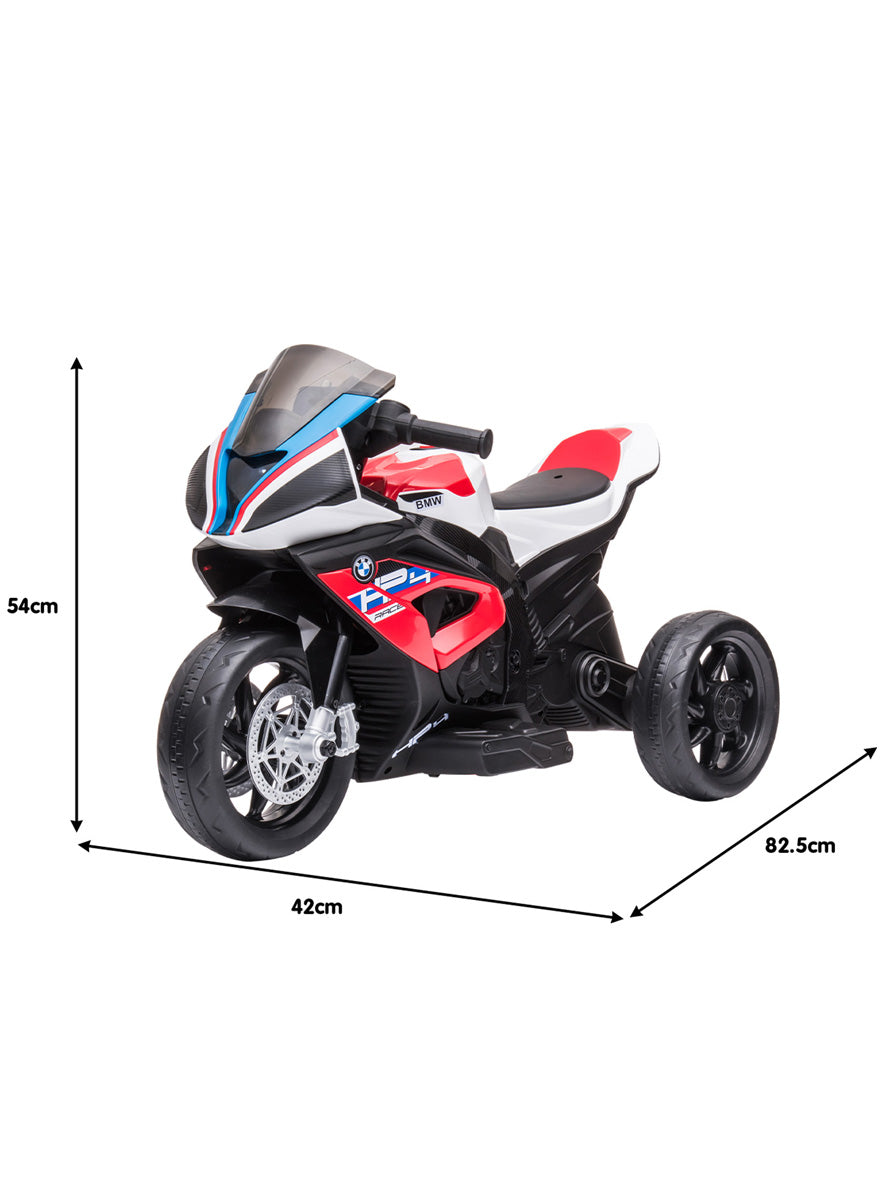Kids Electric Ride On Motorbike Kahuna BMW HP4 Red - Dimensions Image