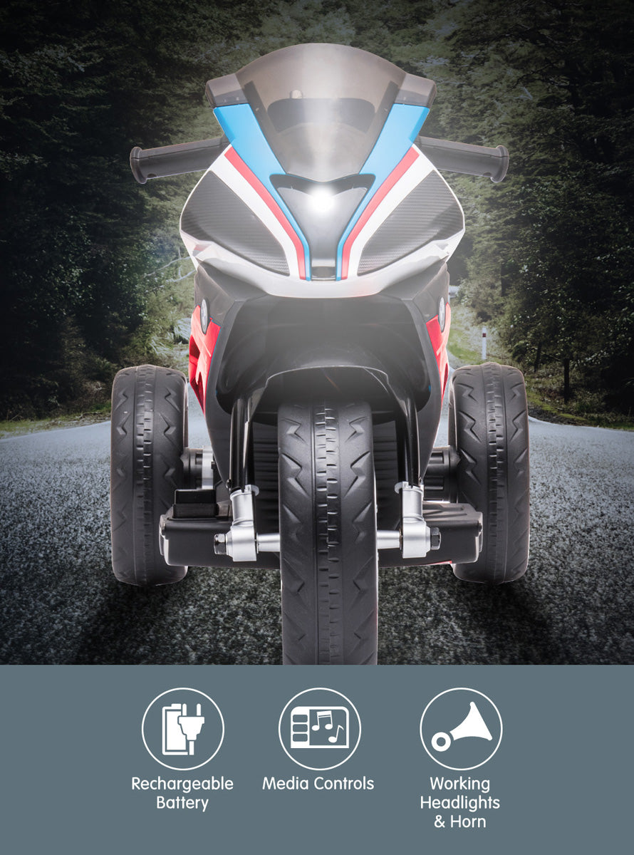 Kids Electric Ride On Motorbike Kahuna BMW HP4 Red - Info Image 1