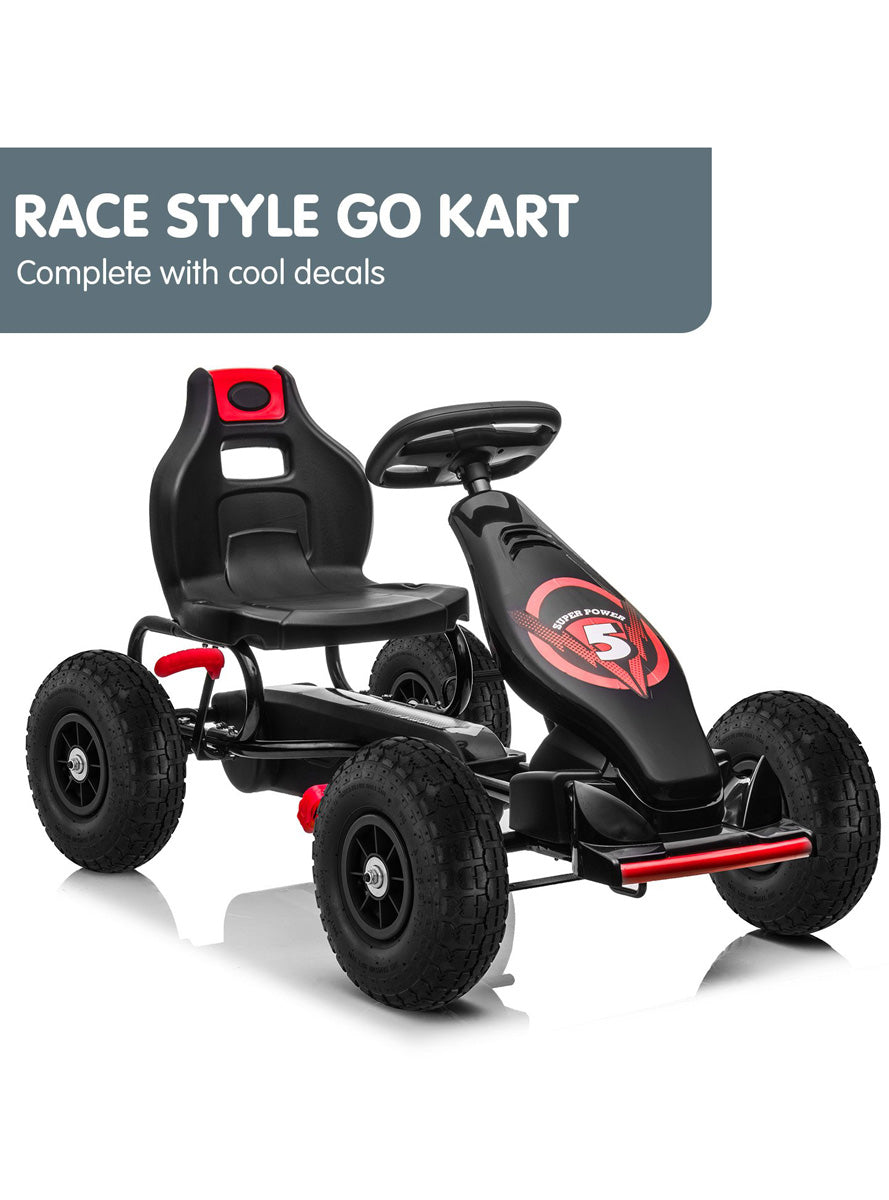 Kids Pedal Powered Go Kart Kahuna G18 Red - Info Image 3