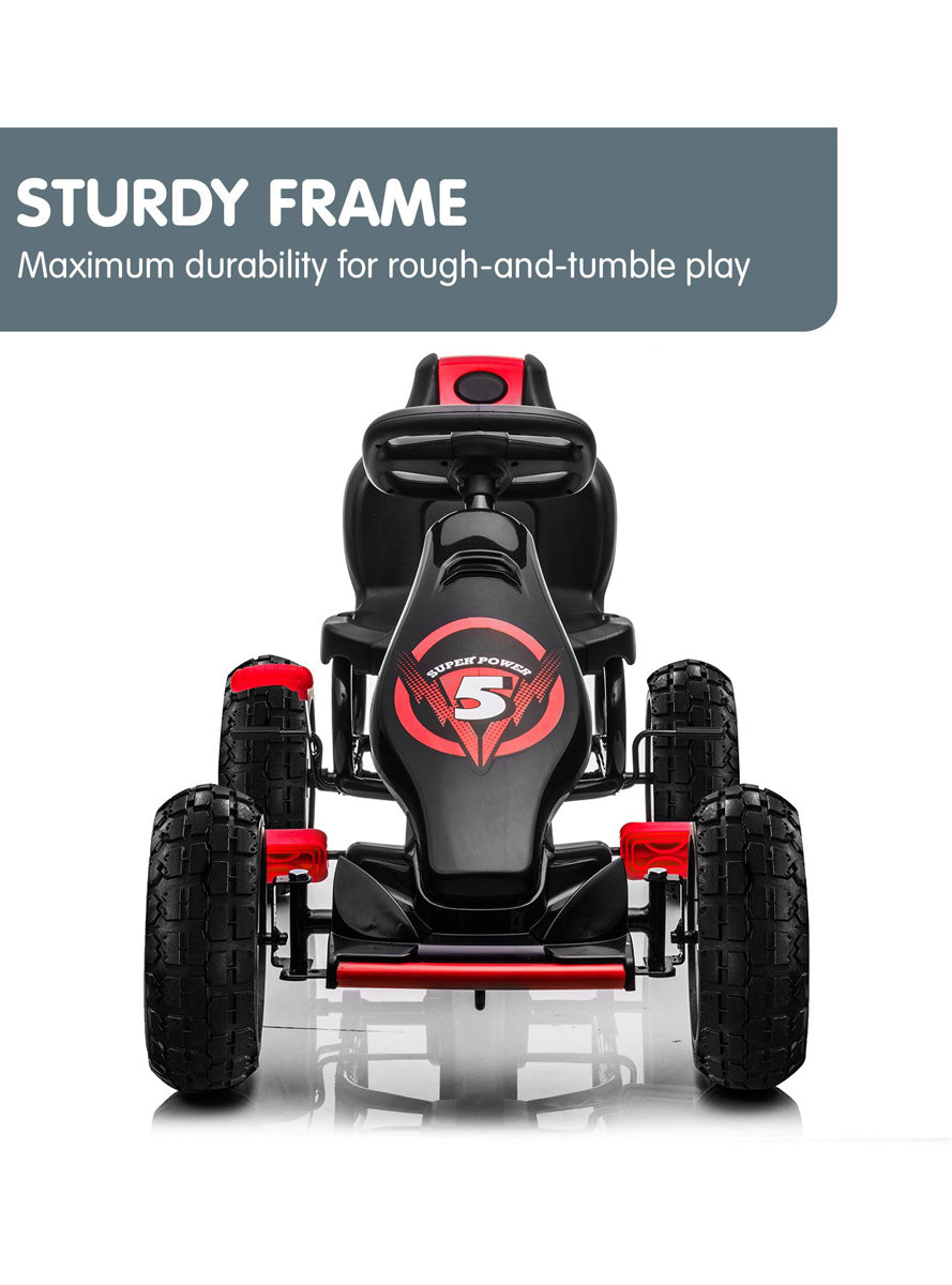 Kids Pedal Powered Go Kart Kahuna G18 Red - Info Image 8