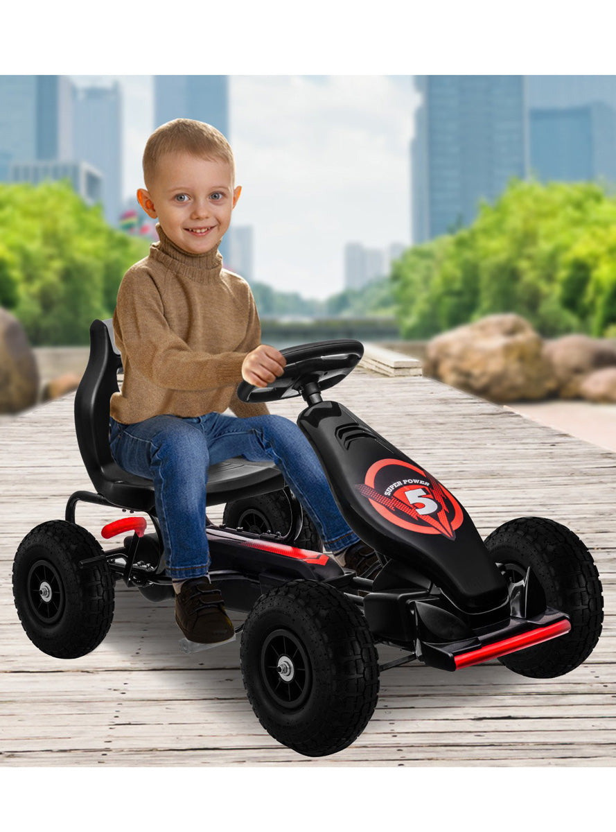 Kids Pedal Powered Go Kart Kahuna G18 Red - Lifestyle Image 2