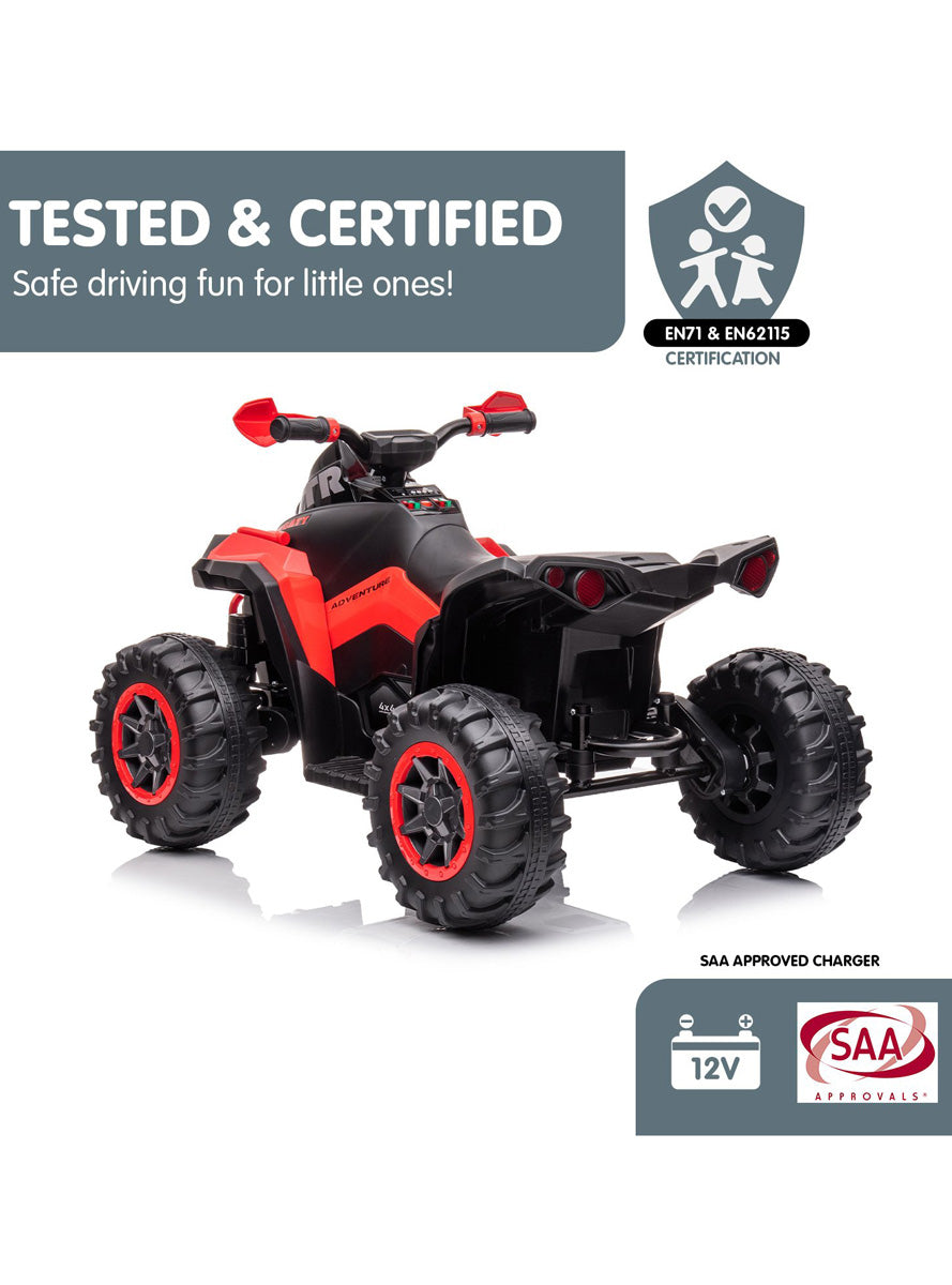 Kids Electric Ride On Quad Bike Kahuna GTS99 Red - Info Image 8