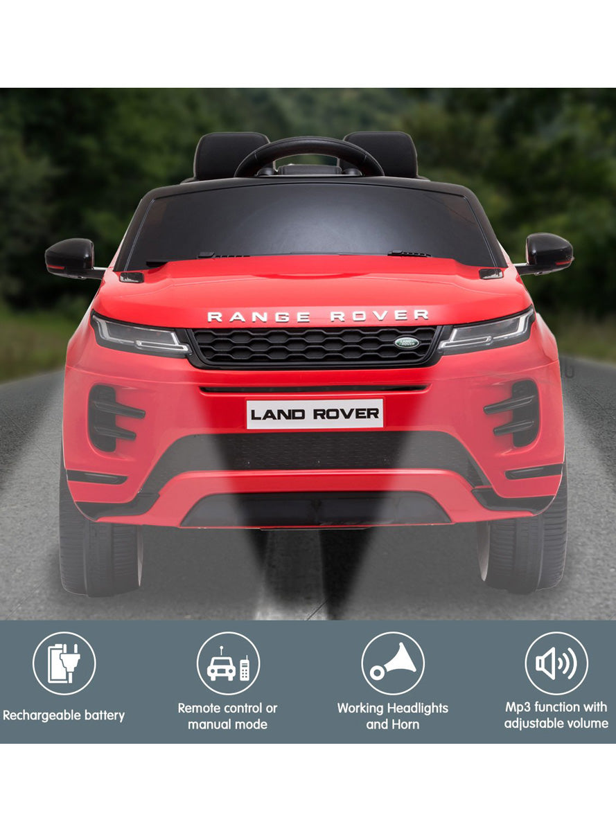 Kids Electric Ride On Car Kahuna Land Rover Licensed Red - Info Image 1