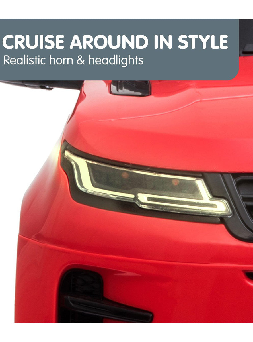 Kids Electric Ride On Car Kahuna Land Rover Licensed Red - Info Image 2