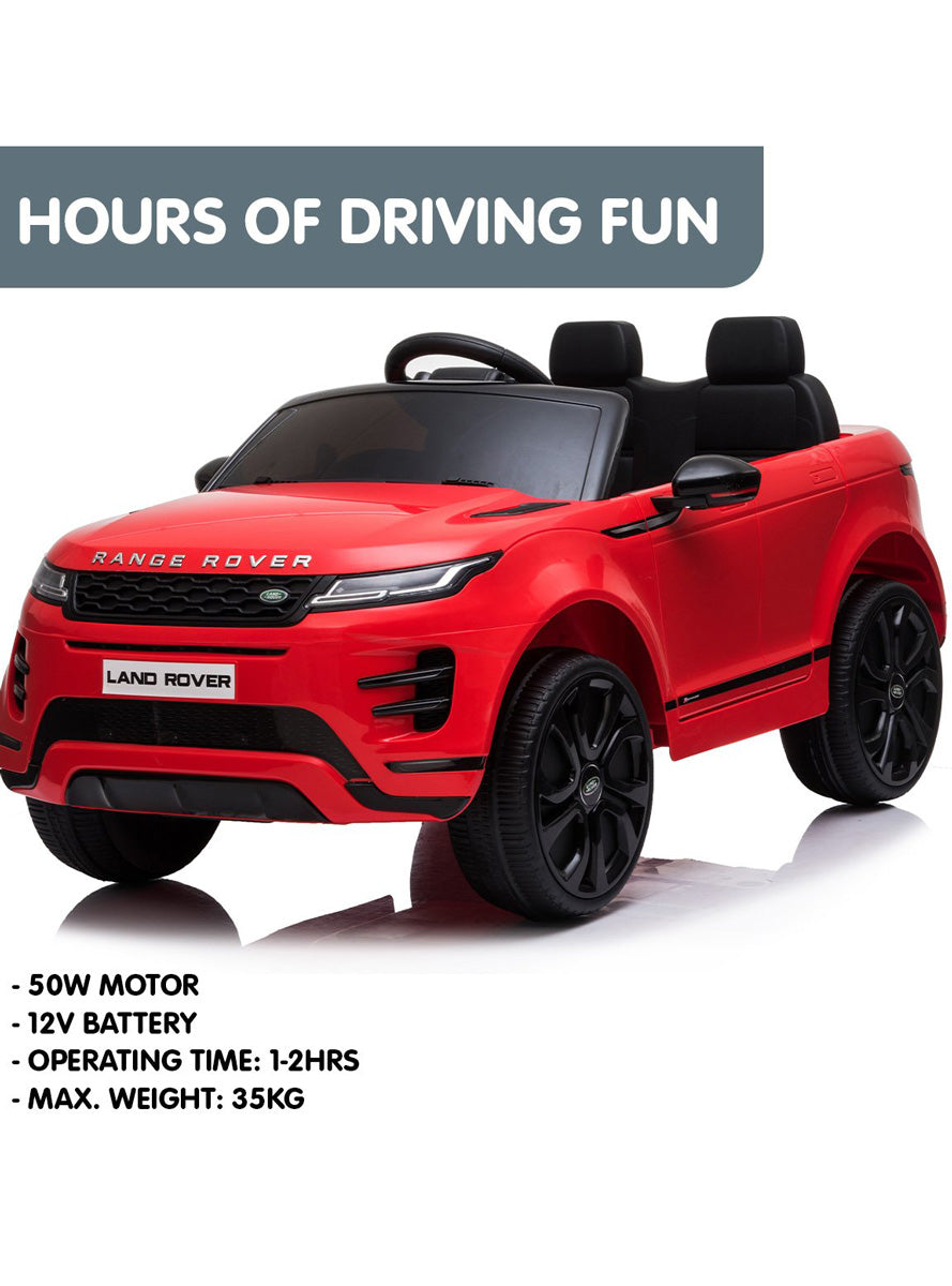 Kids Electric Ride On Car Kahuna Land Rover Licensed Red - Info Image 5