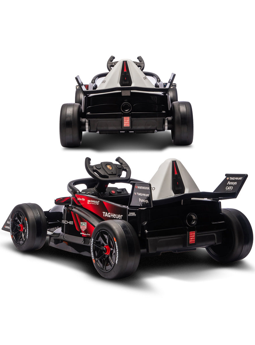 Kids Electric Ride On Car Kahuna Porsche Formula E Red with Remote Control - Back Image
