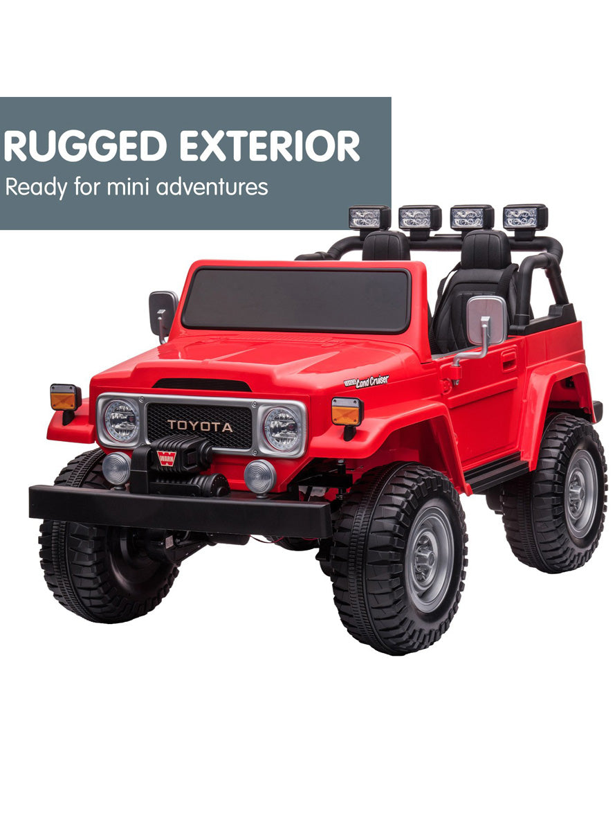 Kids Electric Ride On Car Kahuna Toyota FJ40 Cruiser Red - Info Image 5