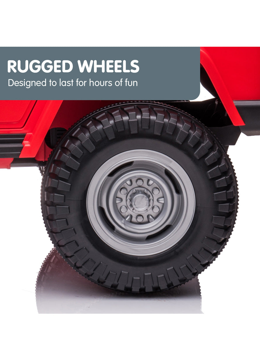 Kids Electric Ride On Car Kahuna Toyota FJ40 Cruiser Red - Info Image 6