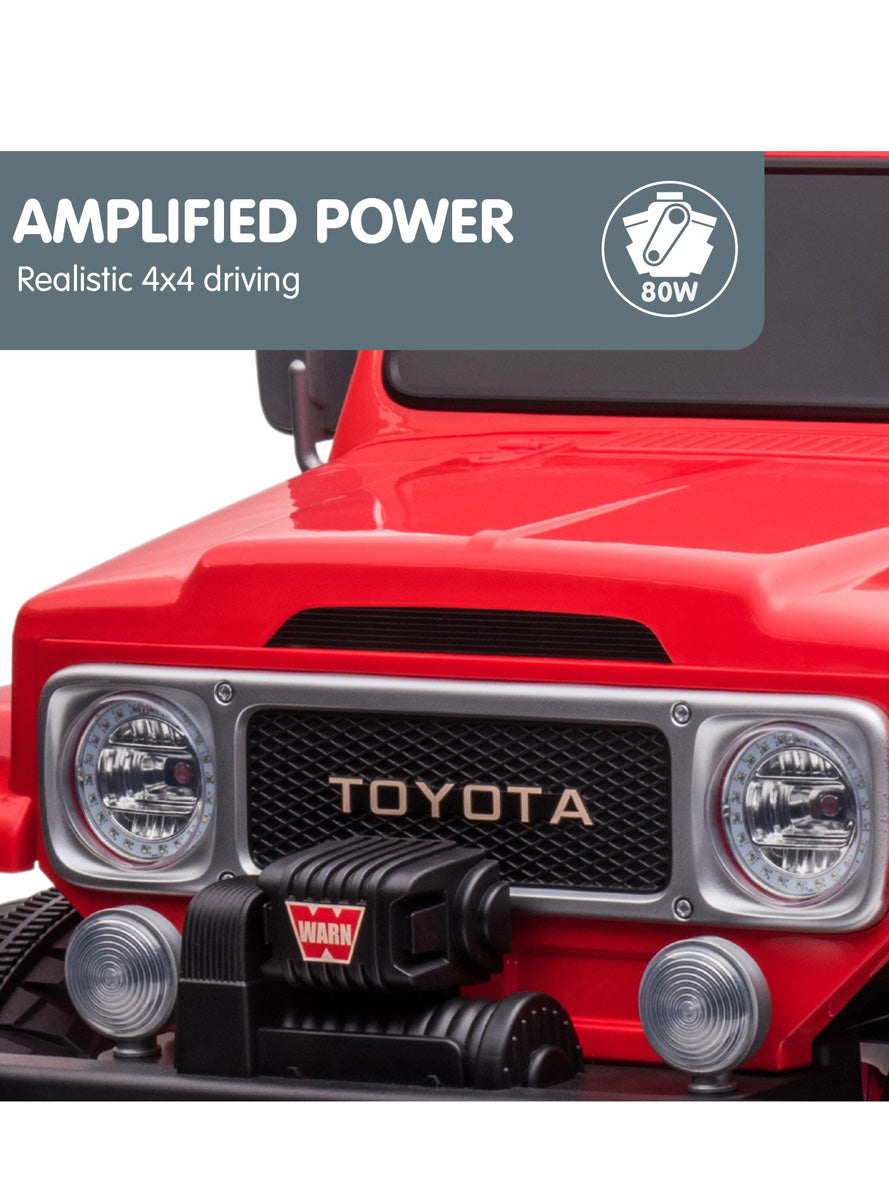 Kids Electric Ride On Car Kahuna Toyota FJ40 Cruiser Red - Info Image 7
