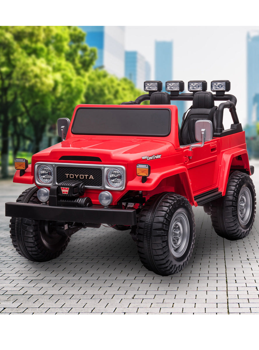 Kids Electric Ride On Car Kahuna Toyota FJ40 Cruiser Red - Lifestyle Image