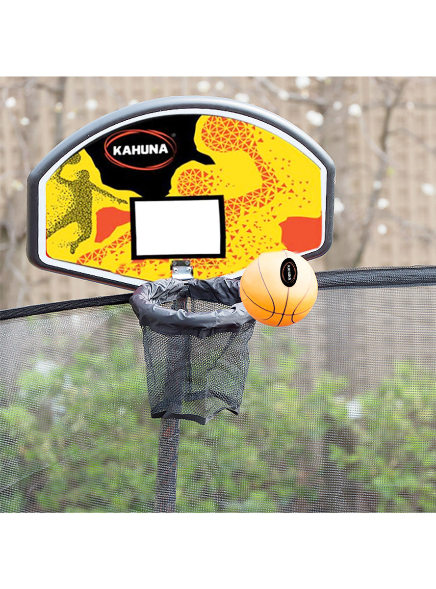 Kahuna trampoline basketball hoop and ball set with pump - lifestyle image