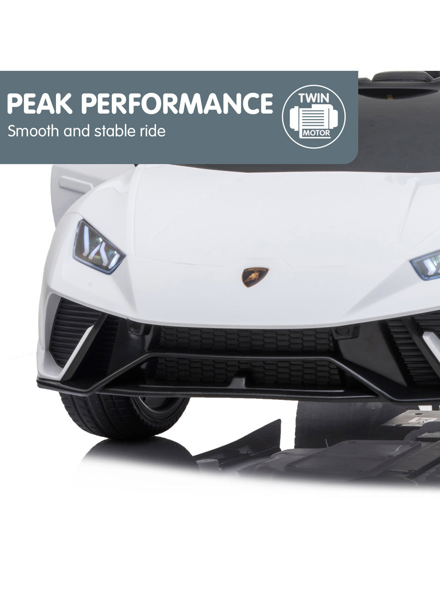 Kids Electric Ride On Car Kahuna Lamborghini Performante White - Info Image 4