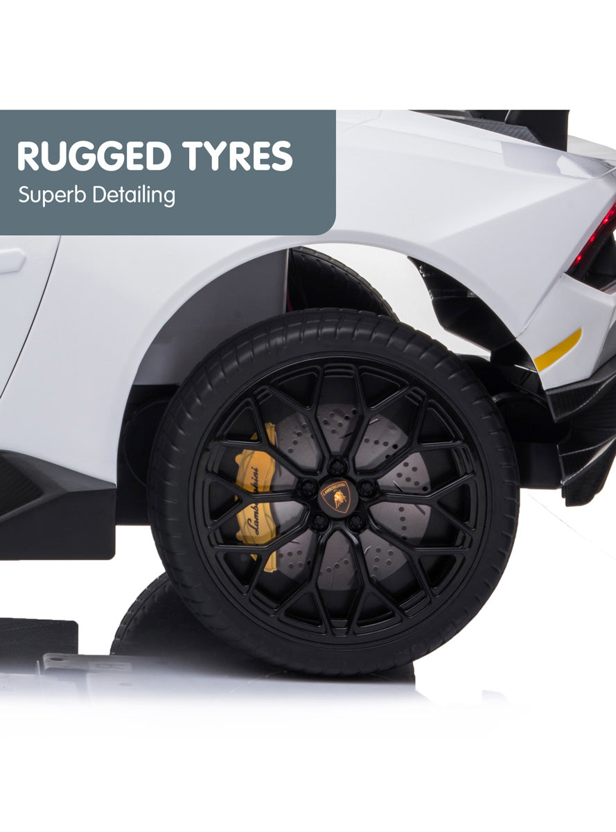 Kids Electric Ride On Car Kahuna Lamborghini Performante White - Info Image 7