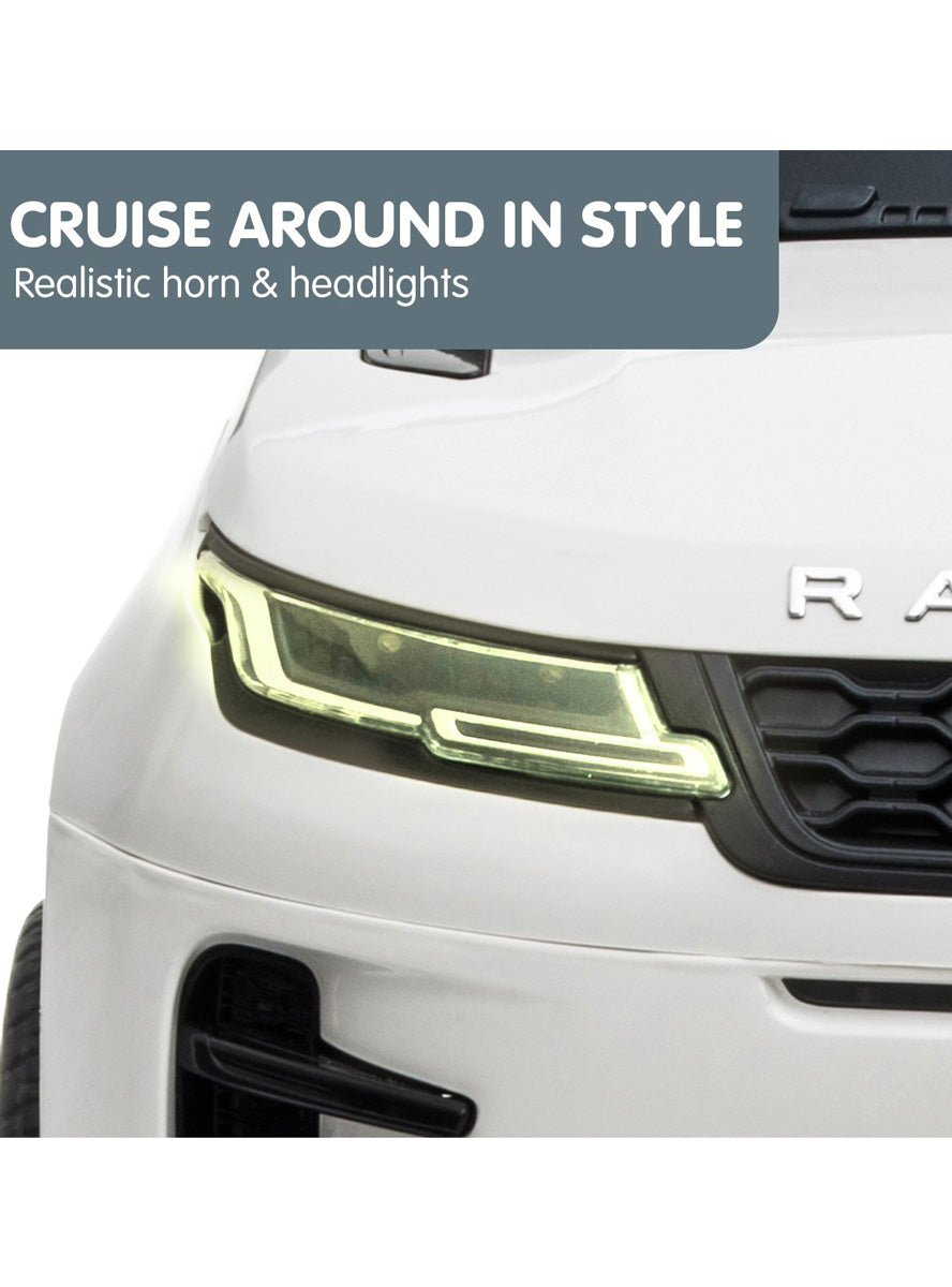 Kids Electric Ride On Car Kahuna Land Rover Licensed White - Info Image 5