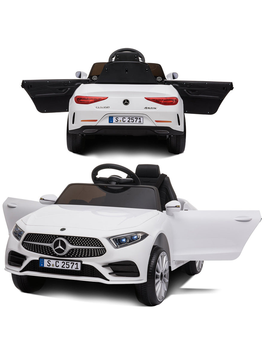 Kids Remote Controlled Ride On Car Kahuna Mercedes Benz CLS 350 White - Doors Open Image