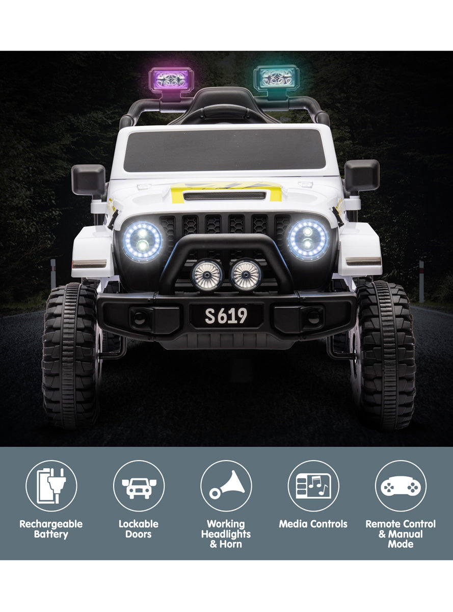 Kids Electric Ride On Car Kahuna S619 Gravity White - Info Image 2
