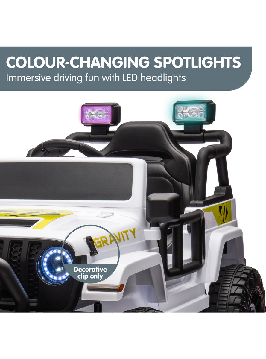 Kids Electric Ride On Car Kahuna S619 Gravity White - Info Image 3