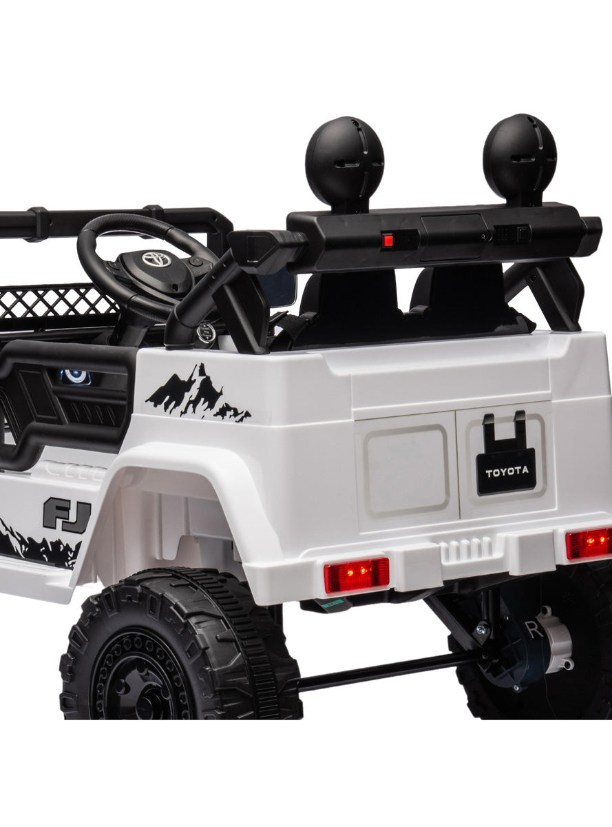 Kids Electric Ride On Car Kahuna Toyota FJ Cruiser White - Back Image