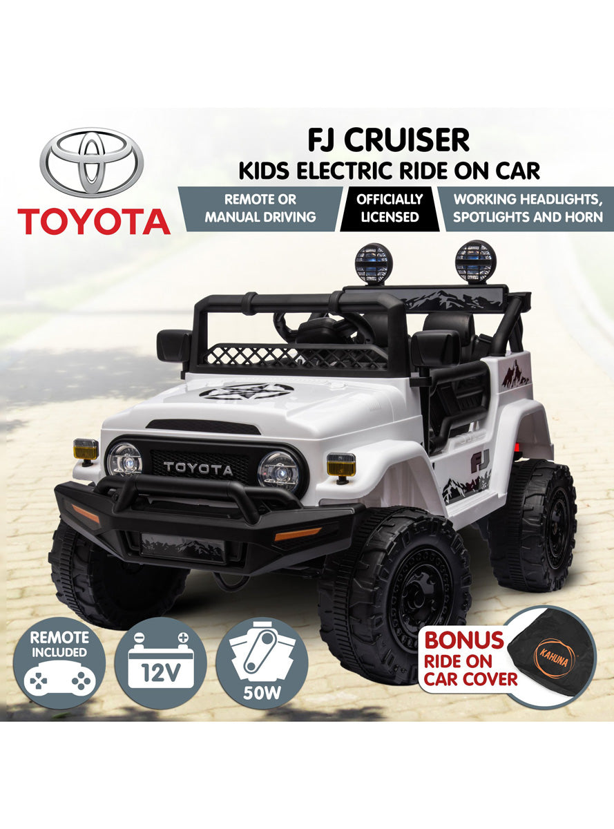Kids Electric Ride On Car Kahuna Toyota FJ Cruiser White - Info Image 1