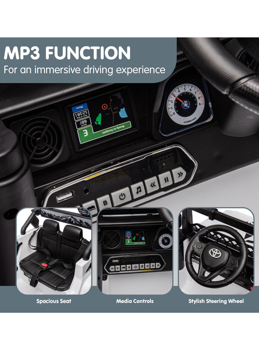 Kids Electric Ride On Car Kahuna Toyota FJ Cruiser White - Info Image 4