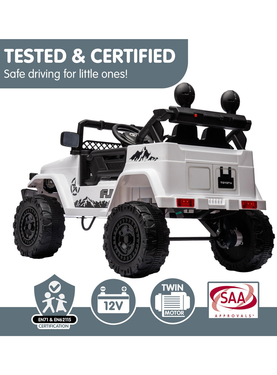 Kids Electric Ride On Car Kahuna Toyota FJ Cruiser White - Info Image 6