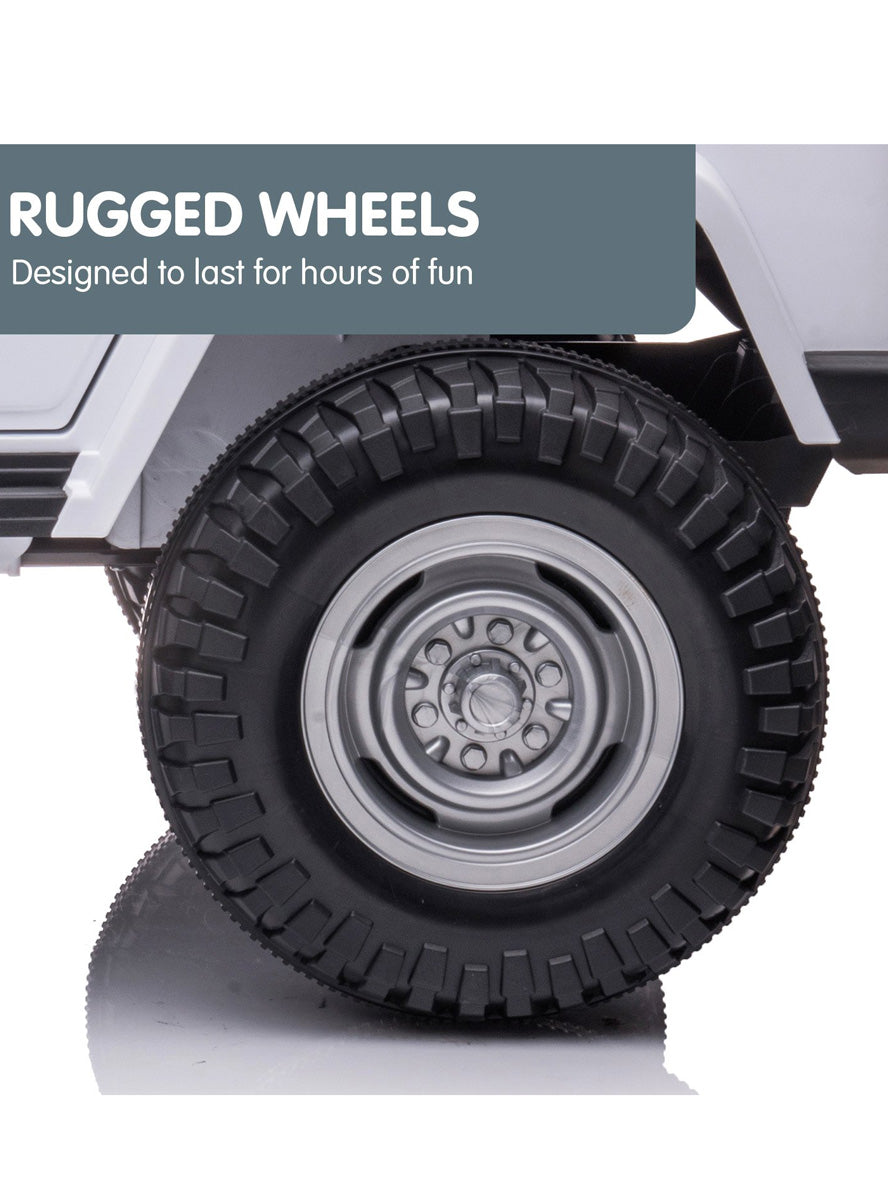 Kids Electric Ride On Car Kahuna Toyota FJ40 Cruiser White - Info Image 6